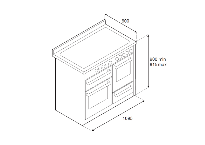 110 cm induction top electric triple oven | Bertazzoni